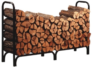 Picture of PANACEA PRODUCTS 15204 Panacea 15204 Deluxe Outdoor Log Rack, Black, 8-Feet (EA)