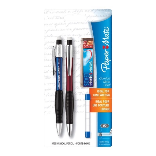 Picture of SANFORD 1738796 Paper Mate Comfortmate Ultra 0.7mm Mechanical Pencil Starter Set, 6-Packs of 2, 12 Total Pencils (PACK-6-ST-2-EA)