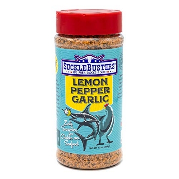 Picture of SUCKLEBUSTERS INC SBLP/005 SuckleBusters Lemon Pepper Garlic: Zesty Seasoning for Seafood and Chicken, All-Natural Lemon, Gluten-Free, No MSG Shaker (13oz) (EA)