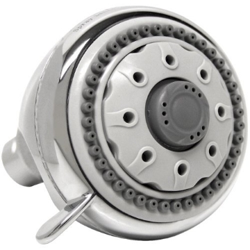 Picture of PLUMBCRAFT 8684400 HydroSpin - 8684400 Fixed Shower Head - 6 Spray Settings, Chrome (EA)