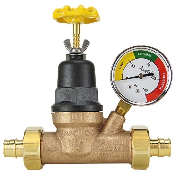 Picture of APOLLO INVESTMENT HOLDING EPXPRV34WG Apollo Expansion PEX 3/4" Bronze Double Union PEX-A Water Pressure Regulator w/Gauge (EA)