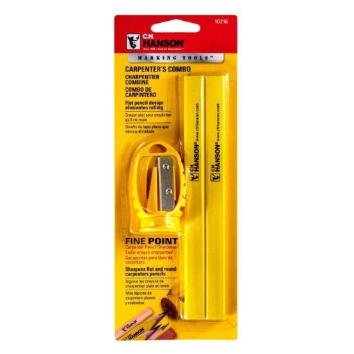 Picture of CH Hanson 10216 CH Hanson 2 Carpenter Pencils with 1 Carpenter Pencil Sharpener (EA)