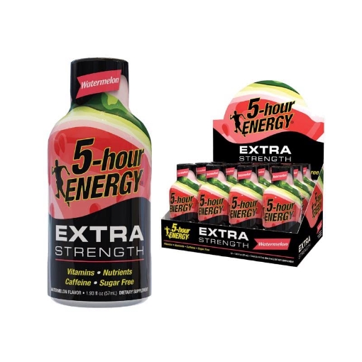 Picture of 5 Hour Energy 775121 5-hour ENERGY Shot, Extra Strength, Watermelon, 1.93 oz, 12 pack (PK-12-EA)
