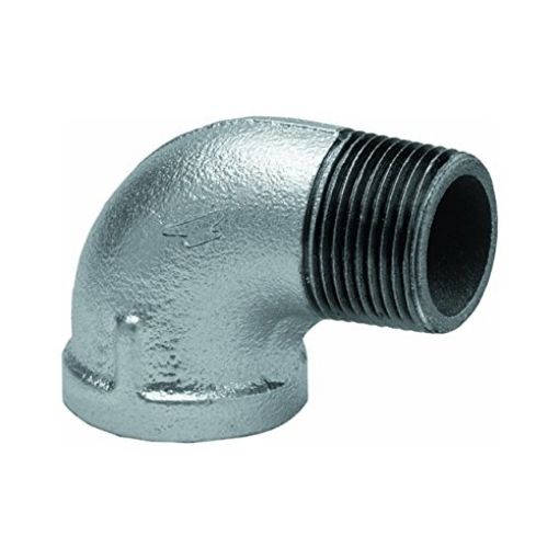 Picture of ANVIL INTERNATIONAL 8700127650 Anvil 8700127650, Malleable Iron Pipe Fitting, 90 Degree Street Elbow, 1/4" NPT Male x NPT Female, Galvanized Finish (EA)