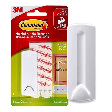 Picture of 3M 17041-ES Command Wire-Back Frame Hanger, 5 lb Capacity, Decorate Damage-Free, Indoor Use (17041-ES) (EA)