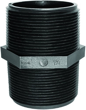 Picture of GREEN LEAF M3800PBG1 GREEN LEAF M 3800 P M3800P Pipe Nipple, 3/8 in, MPT, Polypropylene Black (EA)