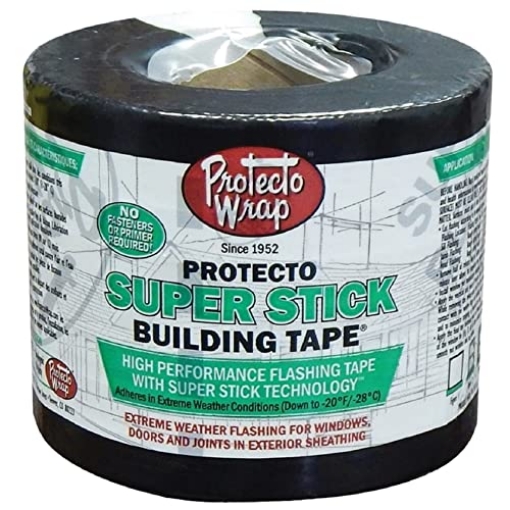 Picture of PROTECTO WRAP COMPANY 8440065SW Protector wrap Super Stick Building Tape 6”x75 (EA)