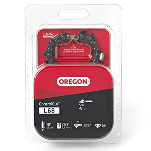 Picture of Oregon Laminations Company L68 Oregon L68 ControlCut Chainsaw Chain for 18-Inch Bar, 68 Drive Links, .325" Pitch, .063" Gauge, Fits Several Stihl Models (22BPX068G),Grey (EA)