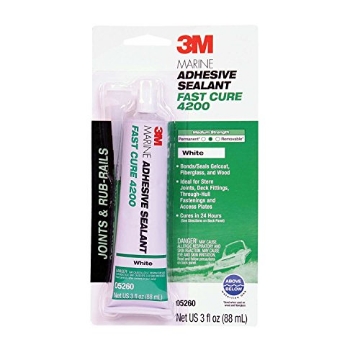 Picture of 3M 05260 3M TALC Marine Adhesive Sealant Fast Cure 4200 (05260) – Semi-Permanent Flexible Adhesive Sealant for Boats and Marine Applications – White – 3 Ounces (EA)