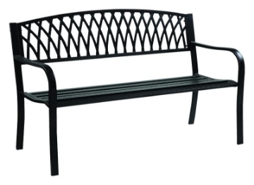Picture of Living Accents KMS620G Living Accents 8014609 Steel Grass Back Park Bench - 33.46 x 50 x 23.62 in. (EA)