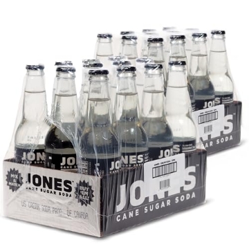 Picture of JONES SODA CO JU-412 Jones Soda Co. Cream Soda Flavor | 100% Cane Sugar Soda | Craft Soda Pop | Soda Soft Drinks | 12 Oz Glass Bottle Soda (24) (PK-24-EA)