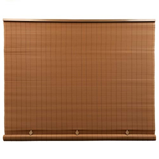 Picture of RADIANCE 3321236 Radiance Cordless Outdoor Shades for Porch, Patio & Windows - Waterproof PVC Blinds for Indoor & Outdoor - Roll-Up Patio Privacy Screen for Diffuse Sunlight - Woodgrain - 36" W x 72" L - (3321236) (EA)