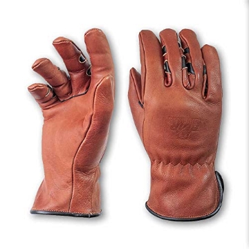 Picture of BEAR KNUCKLES GLOVES D451-M Bear Knuckles Regular Duty Brown Cowhide Leather Work Gloves | Patented Pre-Curved Finger Design (EA)