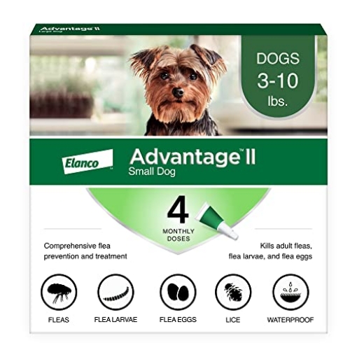 Picture of DRP RESOURCES INC 81520240-AGD Advantage II Small Dog Vet-Recommended Flea Treatment & Prevention | Dogs 3-10 lbs. | 4-Month Supply (EA)