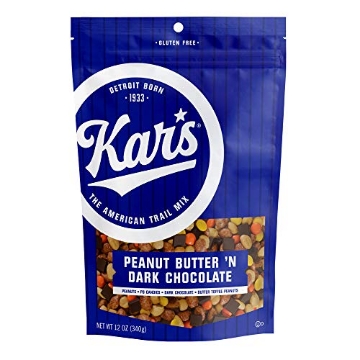 Picture of Kar's Nuts 1837 Kar’s Nuts Peanut Butter ‘N Dark Chocolate Trail Mix, 12 oz Resealable Pouches – Pack of 1 – Gluten-Free Snacks (PK-6-EA)