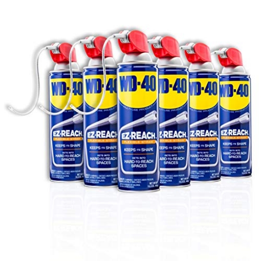 Picture of WD-40 Company 490194 WD-40 Original Formula, Multi-Use Product, EZ-REACH Flexible Straw, 14.4 OZ [6-Pack] (CT-6-EA)