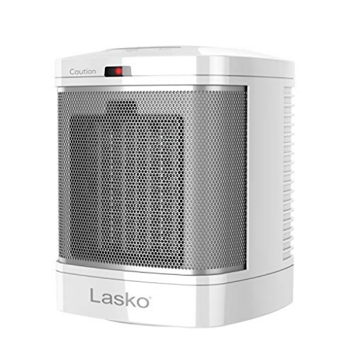 Picture of Lasko CD08200 Lasko Portable Electric Ceramic Space Heater with ALCI Plug for Bathroom Use, 2 Heat Settings and Simple Heat Button, 8 Inches, White, 1500W, CD08200 (EA)