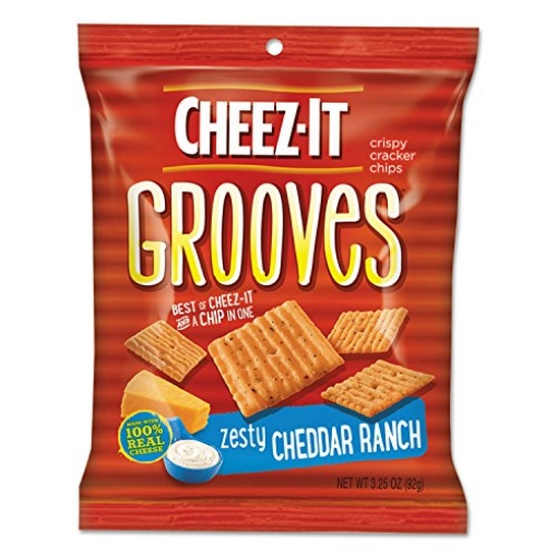 Picture of KEB 2410093646 B00QFOD8V8– Sunshine Cheez-it Grooves Crackers, Zesty Ranch, 3.25 Bag, 6/Box (CT-6-EA)