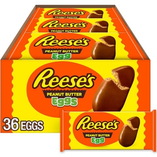 Picture of REESE'S 34000 47322 REESE'S Milk Chocolate Peanut Butter Eggs, Easter Basket Easter Candy Packs, 1.2 oz (36 Count) (PK-36-EA)