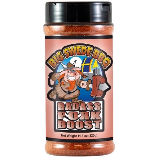 Picture of BIG SWEDE BBQ OW74510 Big Swede BBQ Pork Boost BBQ Rub 11.3 oz. - Case of: 6;6 (PK-6-EA)