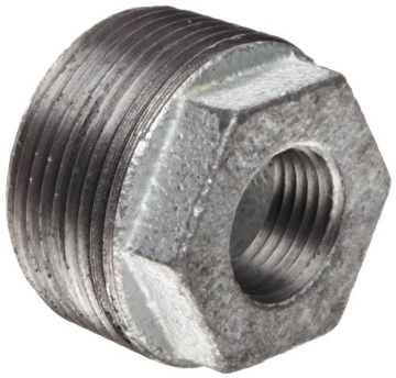 Picture of ANVIL INTERNATIONAL 8700131207 Anvil 8700131207, Malleable Iron Pipe Fitting, Hex Bushing, 1-1/2" NPT Male x 1-1/4" NPT Female, Galvanized Finish (EA)