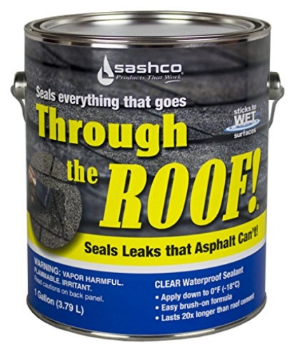 Picture of SASHCO INC (SEALANTS) 14004 Sashco - 14004-2 Through The Roof Sealant, 1 Gallon Container, Clear (Pack of 2) (PK-2-EA)