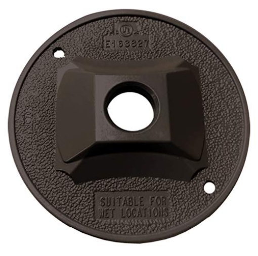 Picture of SIGMA ENGINEERED SOLUTIONS 14381BR Sigma Electric 14381BR 1/2-inch 1 Hole Round Lamp Holder Cover, Bronze (EA)