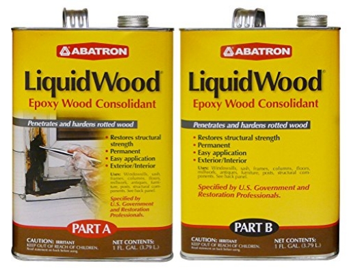 Picture of UC COATINGS LLC LW2GKR Abatron LiquidWood Kit - 2 Gallon - 2-Part Structural Wood Epoxy Resin - Wood Hardener and Consolidant - Perfect Primer for WoodEpox Epoxy Wood Filler (EA)