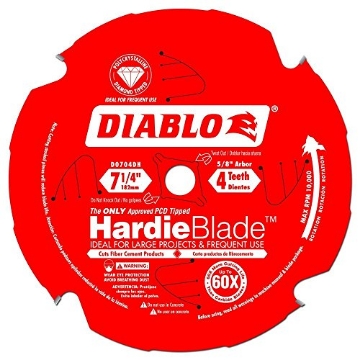 Picture of Diablo D0704DH Diablo HardieBlade Saw Blade for Fiber Cement - 7-1/4" x 4-Teeth, PCD Tipped - D0704DH (EA)