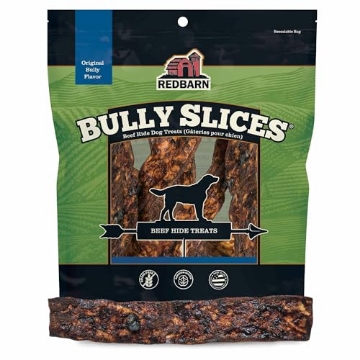 Picture of REDBARN PET PRODUCTS LLC 255001 Redbarn Pet Products All-Natural Rawhide Bully Slices - Bully Stick Flavor - Premium Grain-Free Beef Hide Treats High Protein Low Fat for Chewers - 9 oz Bag (EA)