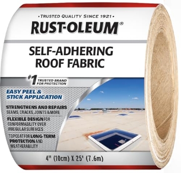 Picture of Rustoleum 345651 Rust-Oleum Self-Adhering Roof Fabric Roofing Tape, 4" x 25' Roll (PK-6-EA)