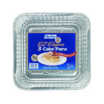 Picture of Hefty 00Z93821 E-z Foil 93821 Square Cake Pan With Aluminum Foil (Pack of 12 X 3) (PK-12-EA)