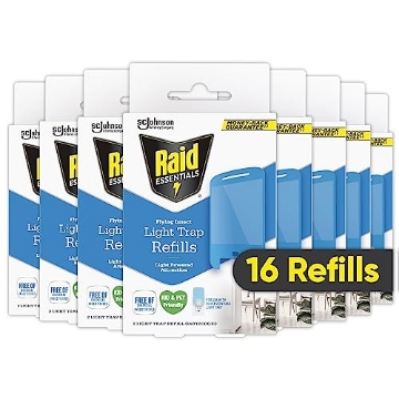 Picture of Raid 03230 Raid Essentials Flying Insect Light Trap Refills, 16 Light Trap Refill Cartridges, Featuring Light Powered Attraction (PK-8-EA)