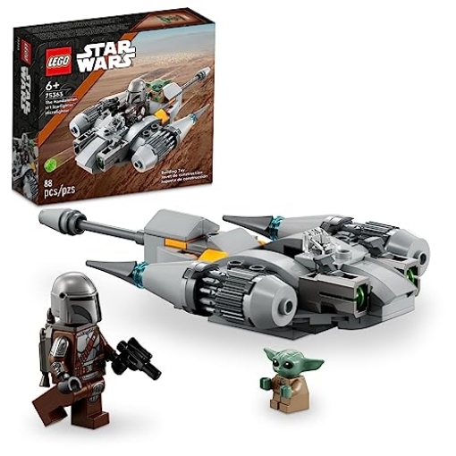 Picture of Lego 75363 LEGO Star Wars The Mandalorian’s N-1 Starfighter Microfighter, Building Toy Set for Kids Ages 6 and Up with Mando and Grogu 'Baby Yoda' Minifigures, Fun Gift Idea for Action Play, 75363 (EA)
