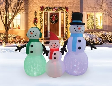 Picture of A Holiday Company CH23133-180 8 ft Wide Snowman Family w/Prism Lights (EA)