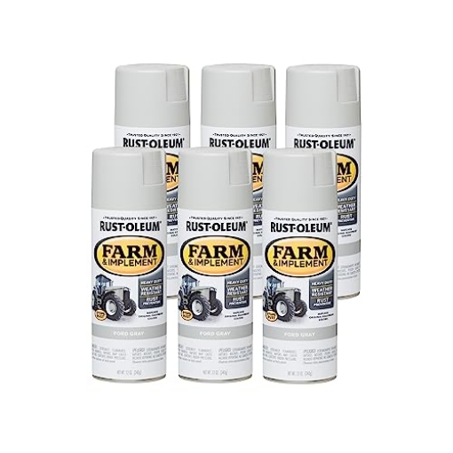 Picture of Rustoleum 280138 Rust-Oleum 280138-6PK Farm & Implement Spray Paint, 12 oz, Ford Gray, (Pack of 6) (PK-6-EA)