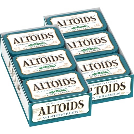 Picture of ALTOIDS 63142 ALTOIDS Mint Candy, Classic Wintergreen Breath Mints Bulk Box, 1.76 oz, 6 Count, Pack of 2 (PK-12-EA)