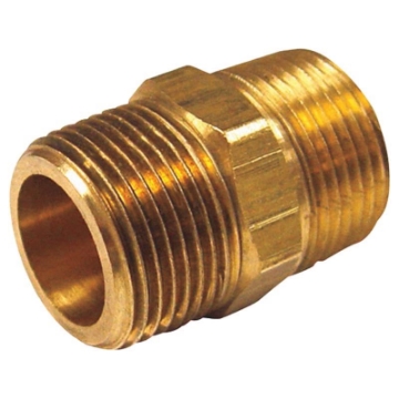 Picture of ACE TRADING - ZW 6JC101010721017 1/2 in. MPT X 1/4 in. D MPT Brass Reducing Hex Nipple (PK-5-EA)