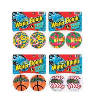 Picture of JA-RU INC 149 Splash Outdoor Water Toys Water Bomb foam 2 pk (PK-24-EA)