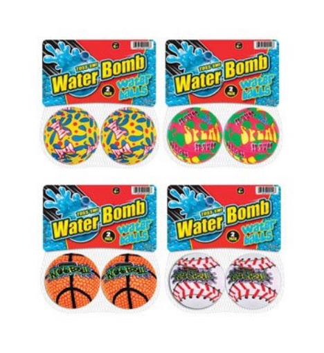 Picture of JA-RU INC 149 Splash Outdoor Water Toys Water Bomb foam 2 pk (PK-24-EA)