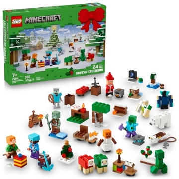 Picture of Lego 21280 LEGO Minecraft Advent Calendar 2025 Building Toy - Kids Holiday Countdown Set for Boys & Girls, Ages 7+ - 24 Buildable Surprises & 8 Minifigures for Gamers - Collectible Gift for Christmas - 21280 (EA)