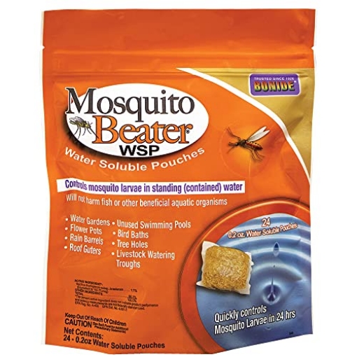 Picture of BONIDE PRODUCT 549 Bonide Mosquito Beater Water Soluble Pouches, Pack of 24 Pouches Control Mosquito Larvae in Standing Water, Won't Harm Fish (EA)