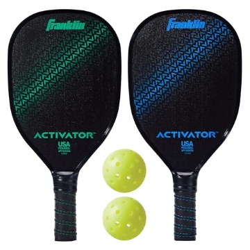 Picture of FRANKLIN 52742 Franklin Sports Pickleball Paddle and Ball Set -Wooden Rackets + Pickleballs - 2 Players - Activator - USA Pickleball (USAPA) Approved (One Size) (EA)