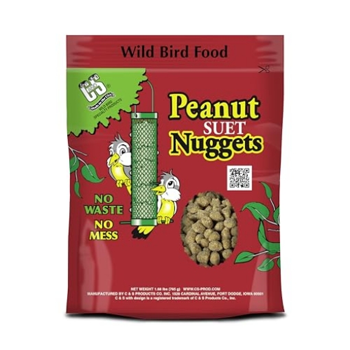 Picture of C AND S PRODUCTS CO INC P 100214178 C&S Peanut Suet Nuggets, Outdoor Wild Bird Food for Nuthatches, Woodpeckers and Chickadees, 27 Ounces (EA)