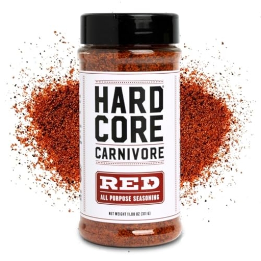 Picture of HARDCORE CARNIVORE HCC176P12 Hardcore Carnivore Red: All Purpose Seasoning (11 oz Shaker) Texas-Made, for Pork, Chicken, BBQ, Grilling and Smoking (EA)