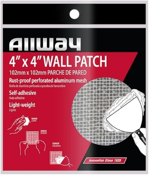 Picture of ALLWAY TOOLS INC WP4 ALLWAY WP4 Self-Adhesive Mesh Drywall Patch, 4″ X 4″ (PK-10-EA)