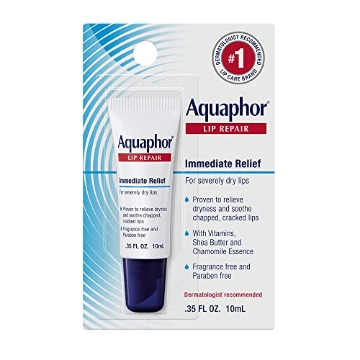 Picture of BEIEERSDORF 072140006389 Aquaphor Lip Repair Ointment - Long-lasting Moisture to Soothe Dry Chapped Lips - .35 fl. oz. Tube (PK-12-EA)