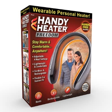 Picture of AS SEEN ON TV HTBS-MC12/4 Ontel Handy Heater Freedom - Wearable Neck Heater for Cold Weather, 4 Heat Settings - Comfort Heating Technology - Cordless & Personal - USB Rechargeable, 6 Hour Battery Life, Portable Neck Warmer (EA)