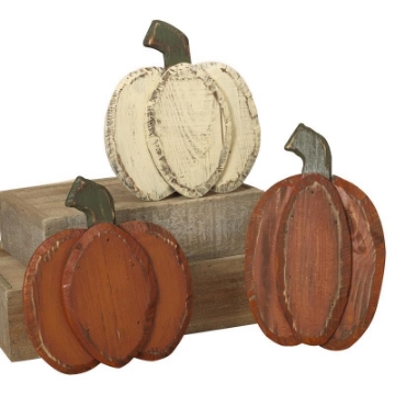 Picture of GERSON COMPANY/GIL DIVISION 2430980 HLWN DECOR PUMPKINS 9" (PK-24-EA)