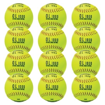 Picture of FRANKLIN 1550D12 Franklin Sports 12" Fastpitch Softballs - 12 Pack, Official Size and Weight, Durable Construction, Optic Yellow Cover, Flat Seams, Synthetic Cover (PK-12-EA)